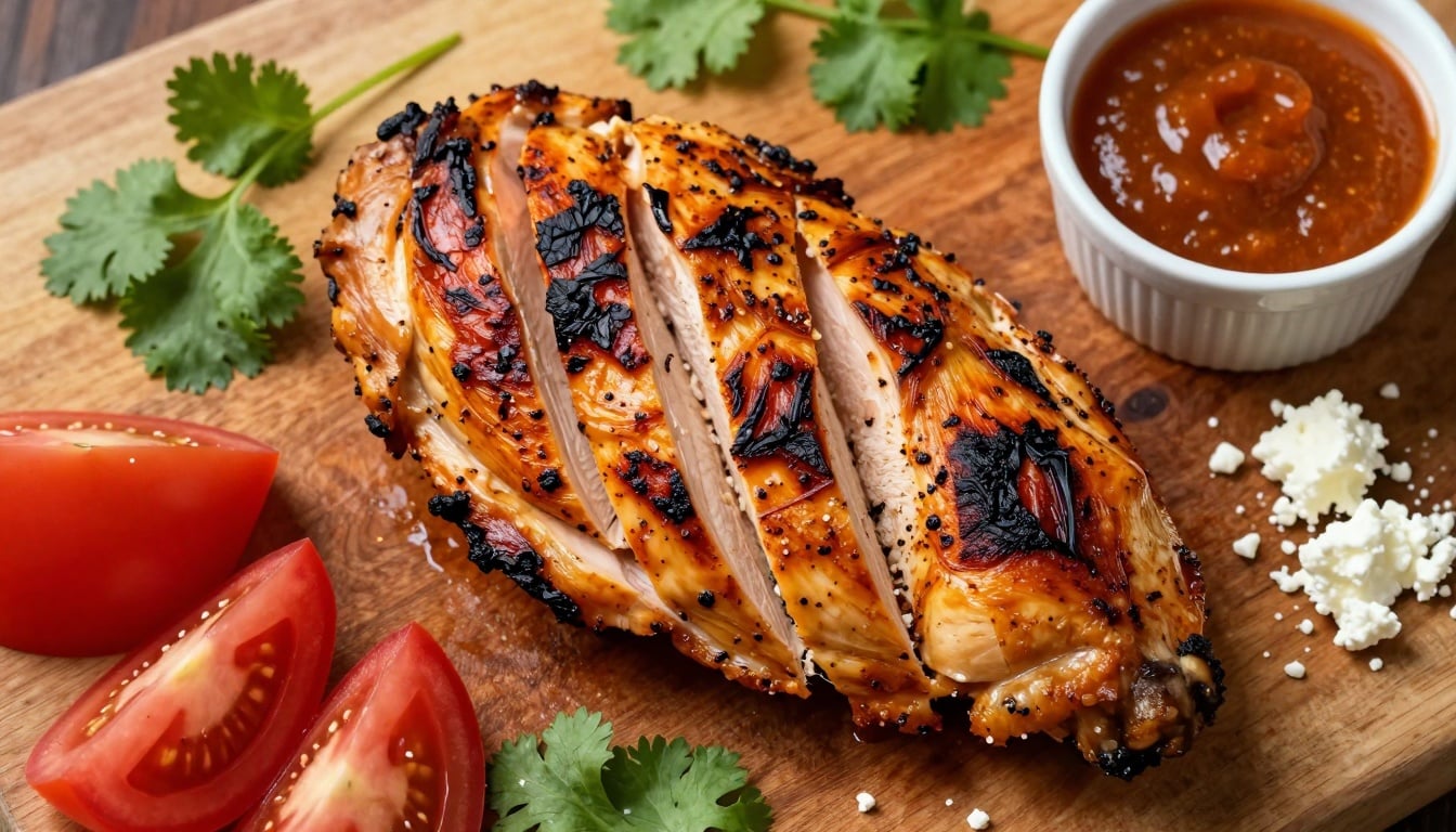 Sizzling chipotle chicken with fresh toppings, perfect for a fast family dinner