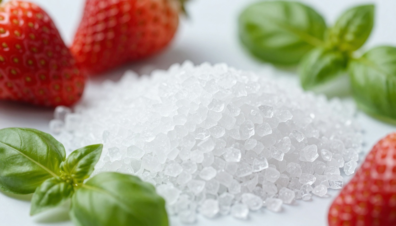 chemicals used as food materials A vibrant display of everyday foods showcasing the hidden chemicals that keep them fresh and flavorful