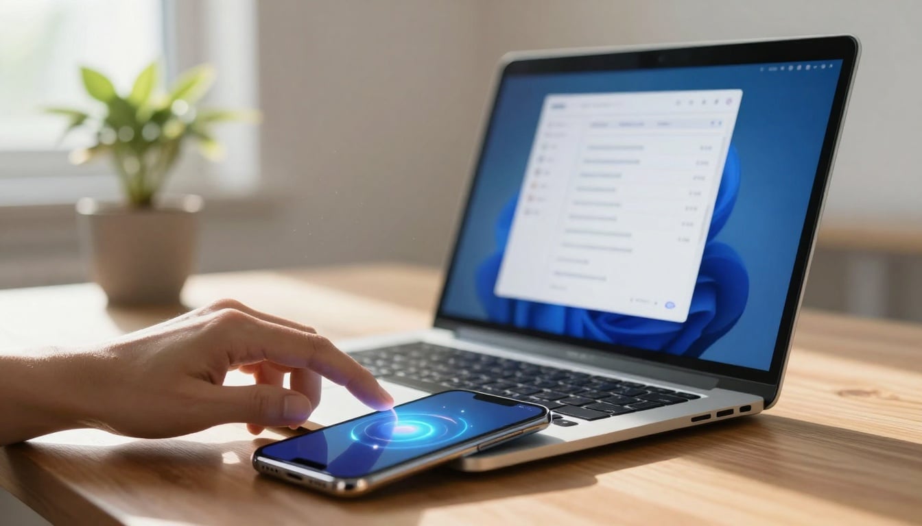 Testing apps on a smartphone from a cozy home setup