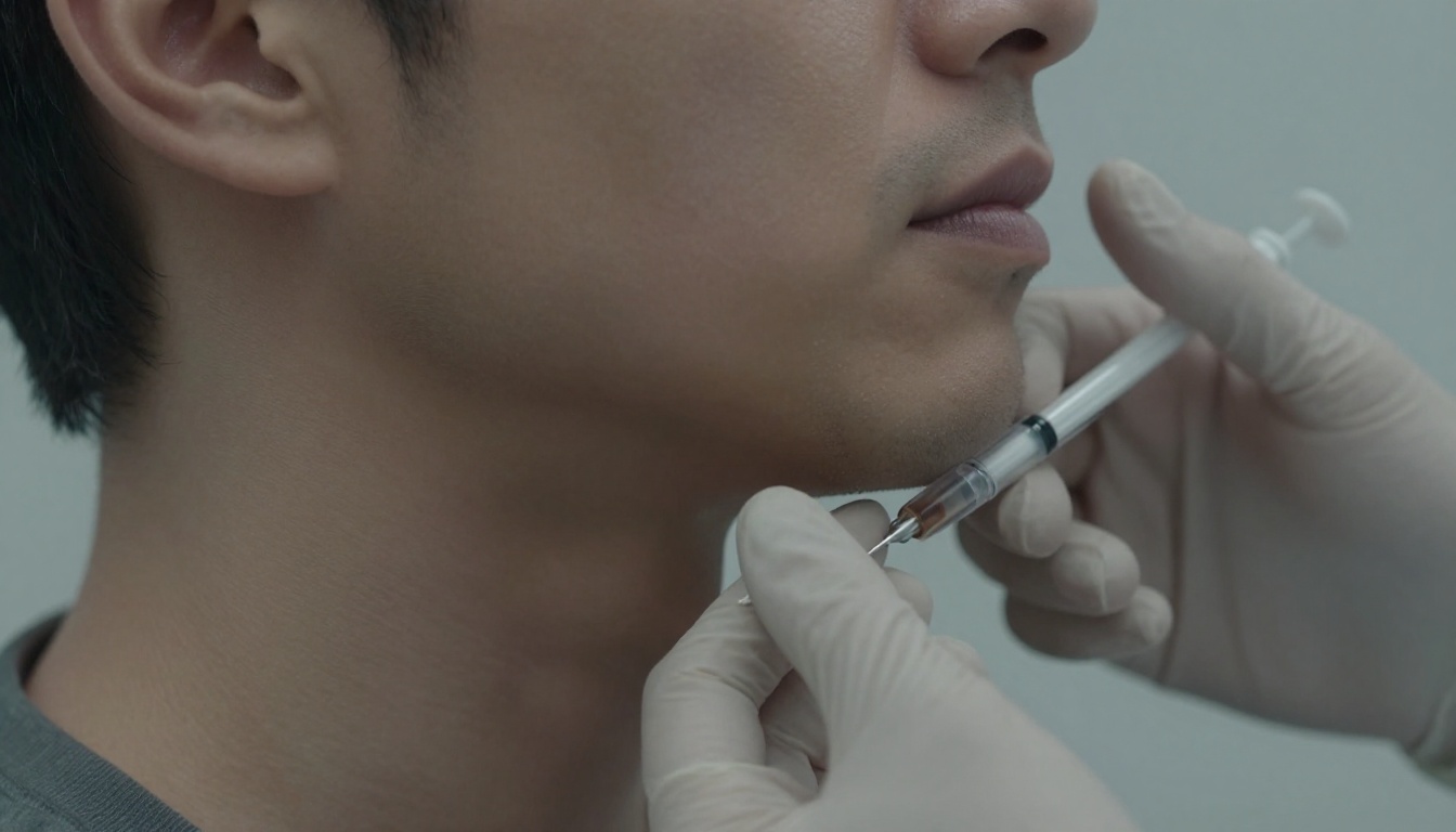 Relaxed jaw after Botox treatment for TMJ