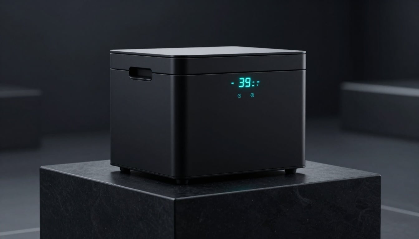 Discover the durable Slylar Box securing outdoor gear in harsh weather