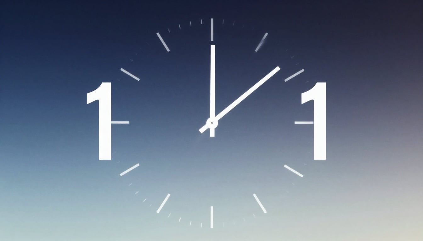 Clock hands shifting forward for daylight saving time